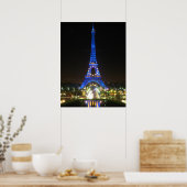 Poster Tour Eiffel pittoresque de nuit (Cuisine)