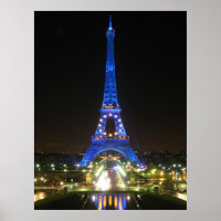 Tour Eiffel pittoresque de nuit