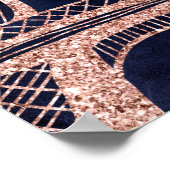 Poster Tour Eiffel rose or doux 16 signe de bienvenue (Coin)