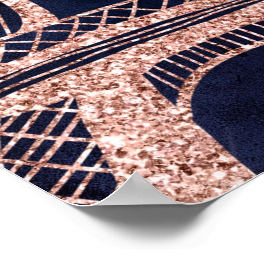 Poster Tour Eiffel rose or doux 16 signe de bienvenue (Coin)