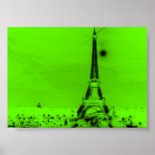Poster Tour Eiffel verte Lime (Devant)
