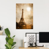 Poster Tour Eiffel vintage (Bureau à domicile)