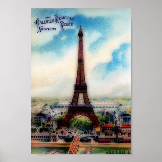 Poster Tour Eiffel vintage (Devant)
