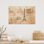 Poster Tour Eiffel vintage (Cuisine)