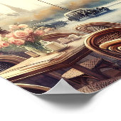 Poster Tour Eiffel vintage Paris Peinture (Coin)