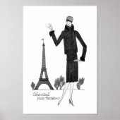 Poster Tour Eiffel Vintage style 1920 (Devant)