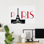 Poster Tour Eiffel Voyage à Paris (Bureau à domicile)