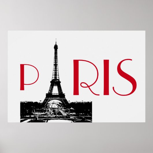 Poster Tour Eiffel Voyage à Paris (Devant)