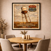 Poster Tour penchée de la Texas Route 66