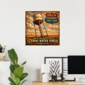 Poster Tour penchée de la Texas Route 66 (Bureau à domicile)