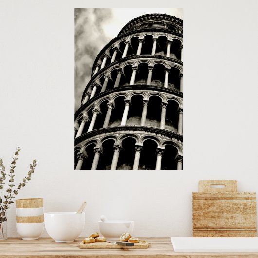 Poster tour penchée de pise (Cuisine)
