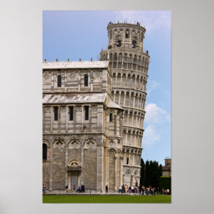 Poster Tour penchée de Pise et cathédrale - Pise, Italie