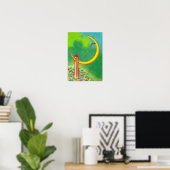 Poster Tour qui a capturé le croissant de lune. (Bureau à domicile)