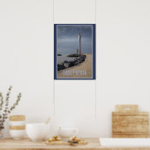 Poster Tour radar, Oostende Habour, Belgique (Cuisine)