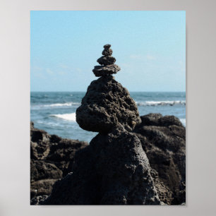 Poster Tour rocheuse 8×10 Île de Jeju Corée Photo Print