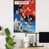 Poster Tour Tokyo, Japan, travel poster, (Bureau à domicile)