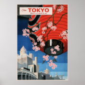 Poster Tour Tokyo, Japan, travel poster, (Devant)