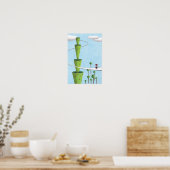 Poster Tour verte et un facteur. (Cuisine)