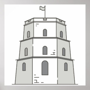 Poster Tour Vilnius Gediminas Monde