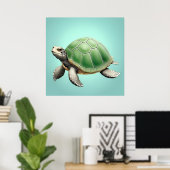 Poster Tourbe verte réaliste (Bureau à domicile)