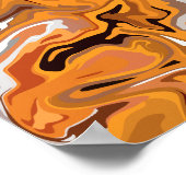 Poster Tourbillon Abstrait Orange Incandescent (Coin)