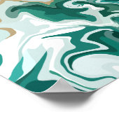 Poster Tourbillon Abstrait Vert Terreux (Coin)