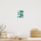 Poster Tourbillon Abstrait Vert Terreux (Cuisine)