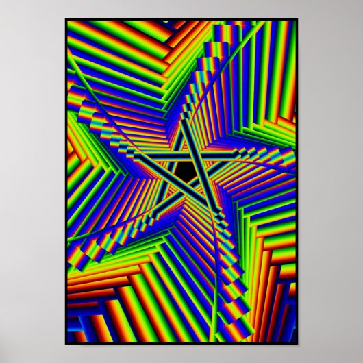 Poster tourbillon arc-en-ciel pentacle 3 (Devant)