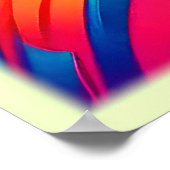 Poster Tourbillon arc-en-ciel psychédélique (Coin)