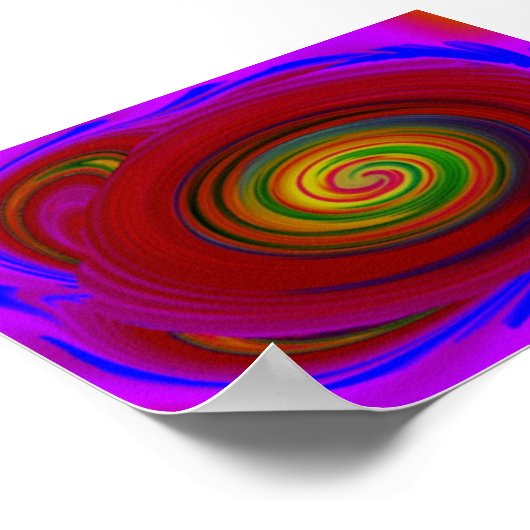 Poster Tourbillon bleu (Coin)