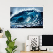 Poster Tourbillon Bleu (Bureau à domicile)