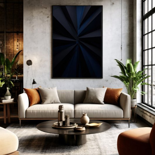 Poster Tourbillon Bleu Profond