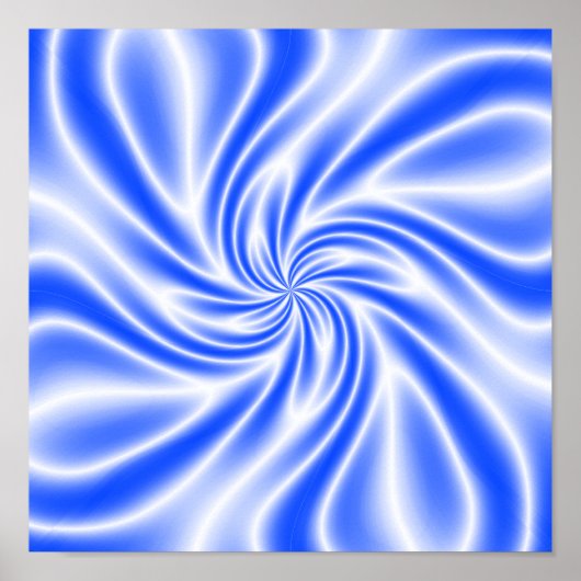 Poster Tourbillon bleu psychédélique (Devant)