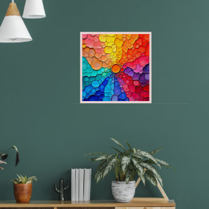 Poster Tourbillon d'art abstrait de roue chromatique