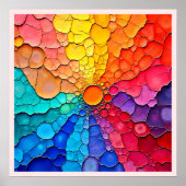 Poster Tourbillon d'art abstrait de roue chromatique (Devant)