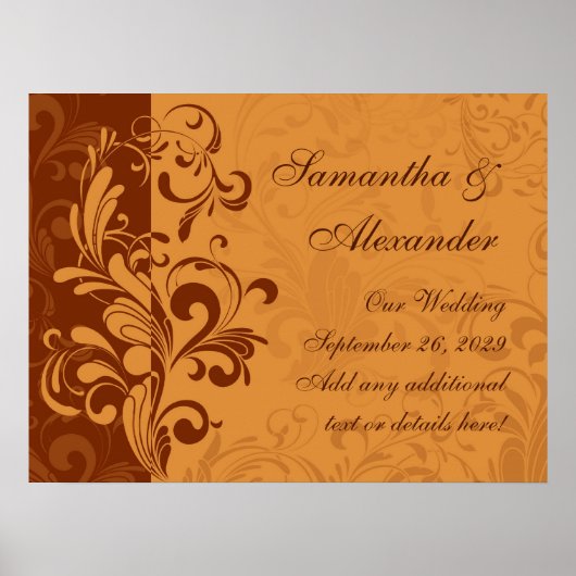 Poster Tourbillon d'automne doré (Devant)