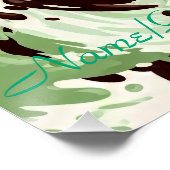 Poster Tourbillon de Chocolat et de Menthe – Art Fluide A (Coin)
