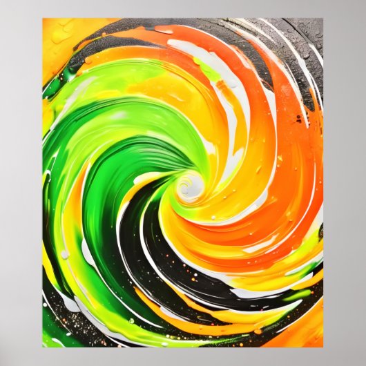 Poster Tourbillon de couleur (Devant)