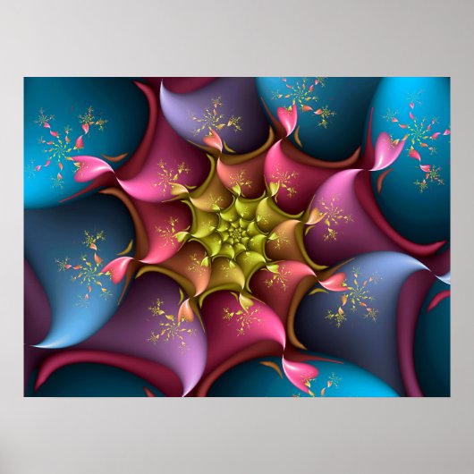Poster Tourbillon de couleurs (Devant)