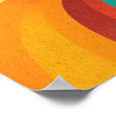 Poster Tourbillon de couleurs rétro – Fond abstrait vinta (Coin)