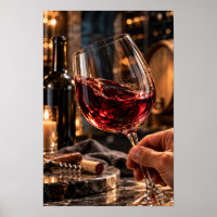Tourbillon de vin rouge dans un verre de cristal –