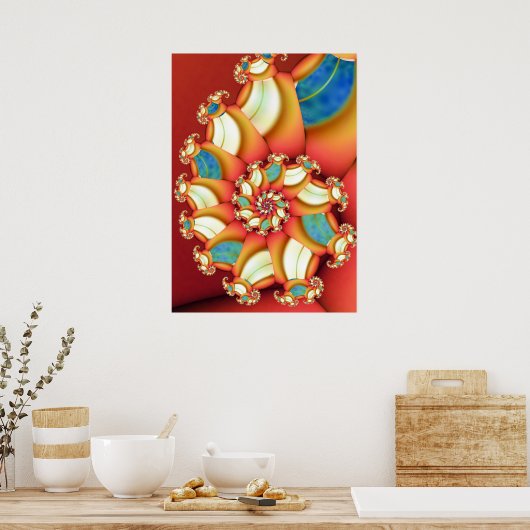 Poster Tourbillon d'été abstrait (Cuisine)