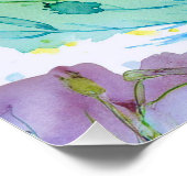 Poster Tourbillon floral aquarelle (Coin)