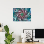 Poster Tourbillon Floral Fractal (Bureau à domicile)
