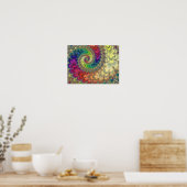 Poster Tourbillon fractal arc-en-ciel (Cuisine)