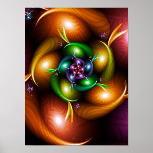 Poster Tourbillon fractal d'automne (Devant)
