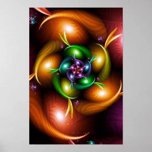 Poster Tourbillon fractal d'automne (Devant)