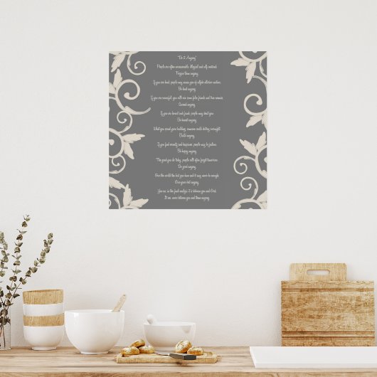 Poster Tourbillon Gris Fais-le Quand Même (Cuisine)