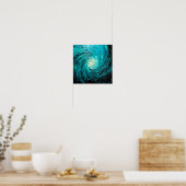 Poster Tourbillon océan turquoise abstrait (Cuisine)