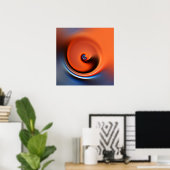 Poster tourbillon orange (Bureau à domicile)